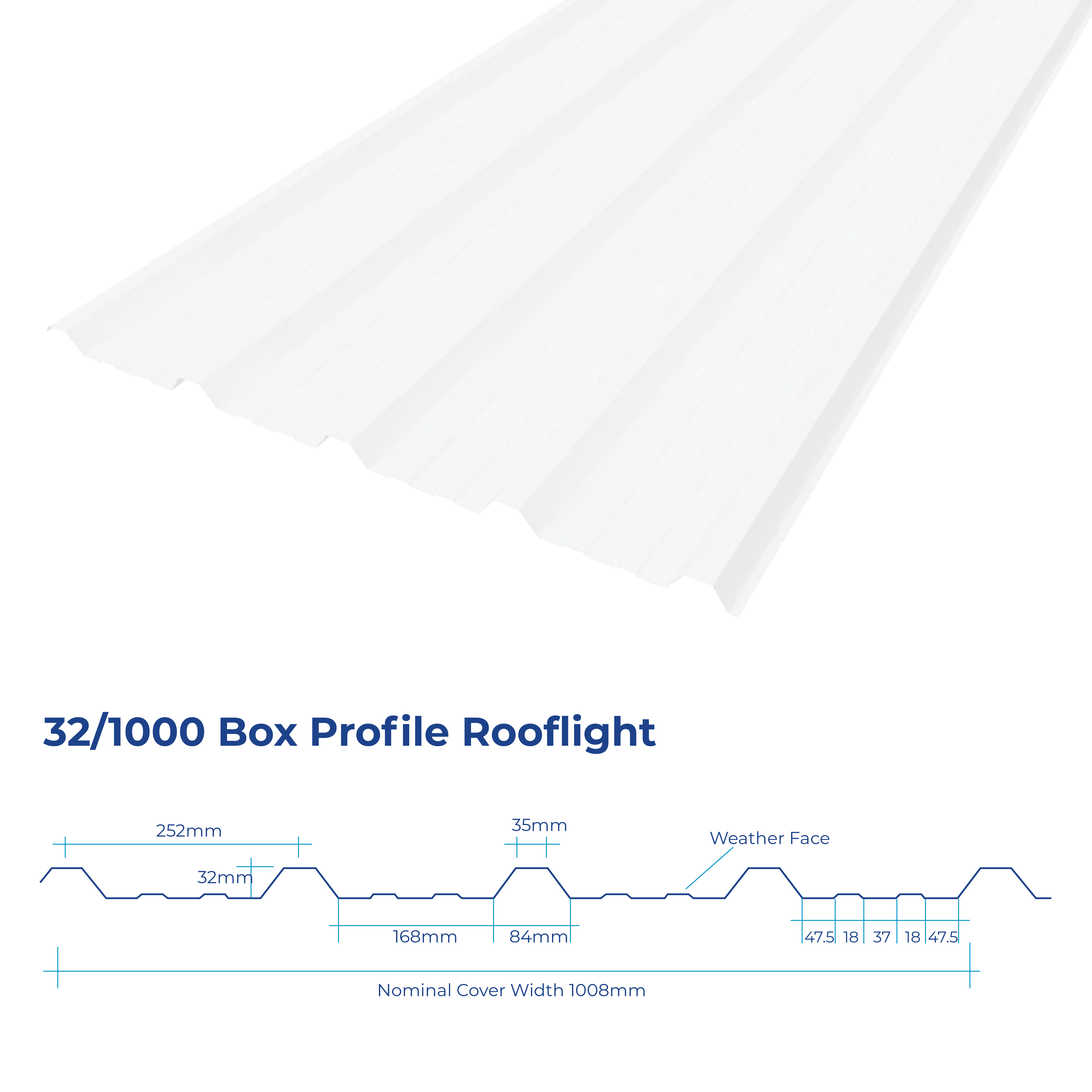 32/1000 Box Profile Roof Rooflight