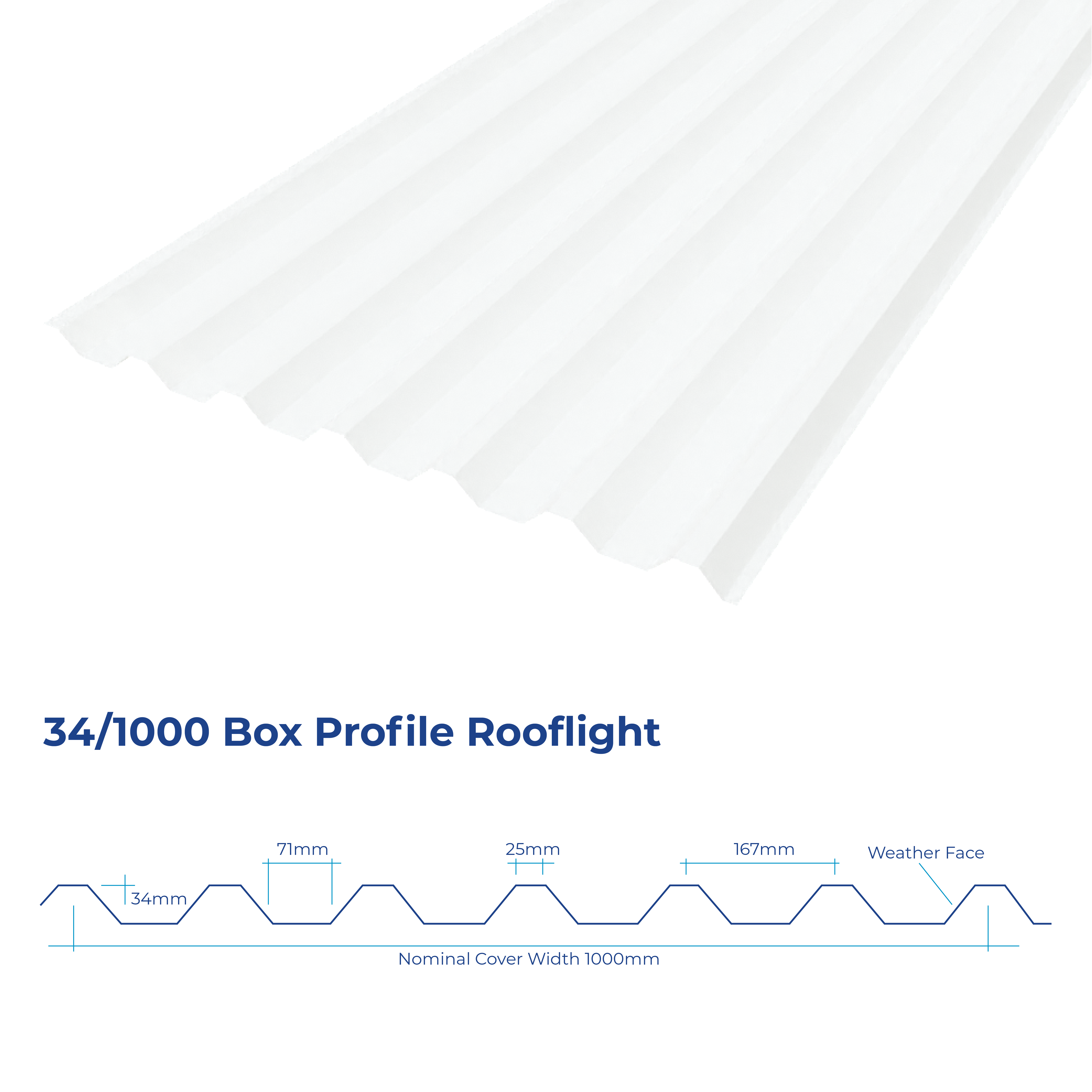 34/1000 Box Profile Roof Rooflight