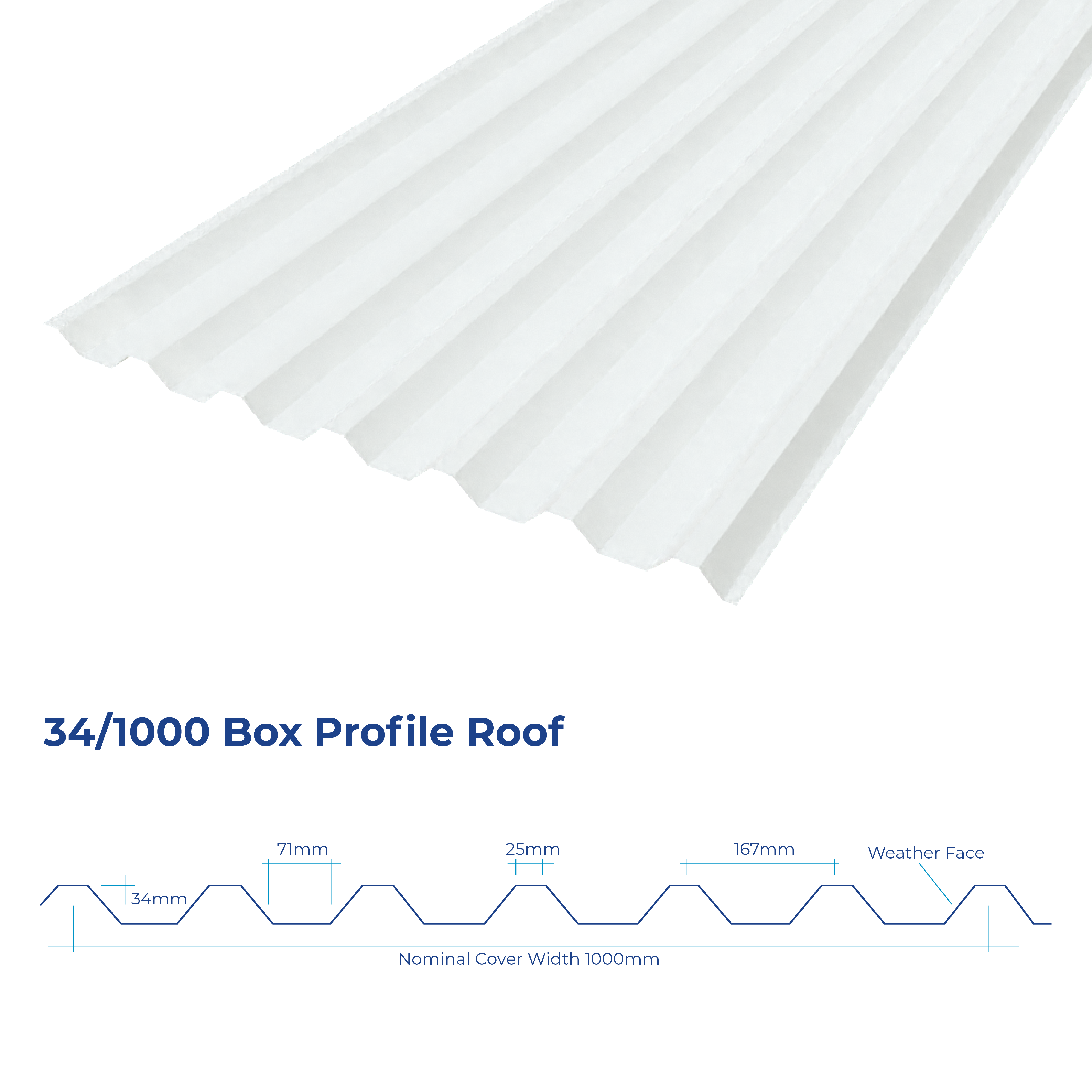 34/1000 Box Profile Roof Sheets
